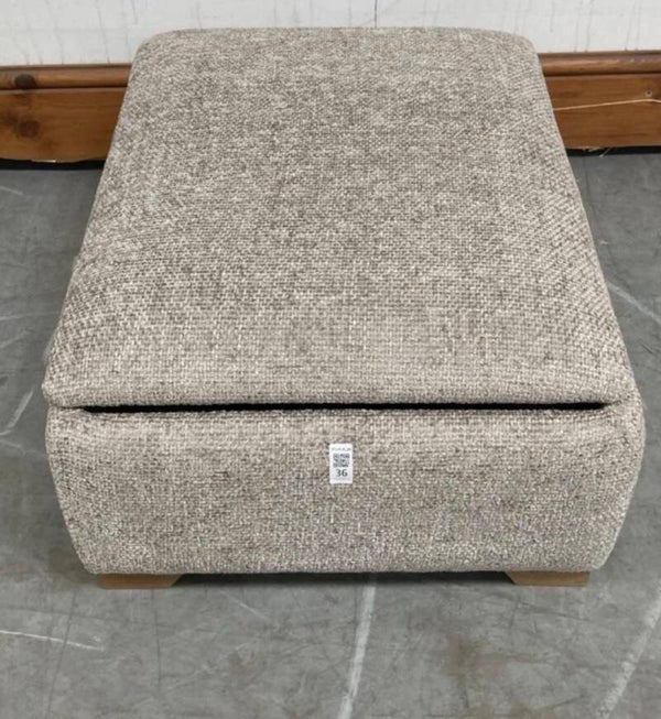 Oak Furnitureland Dewsbury Storage Milo Mink Fabric Ottoman