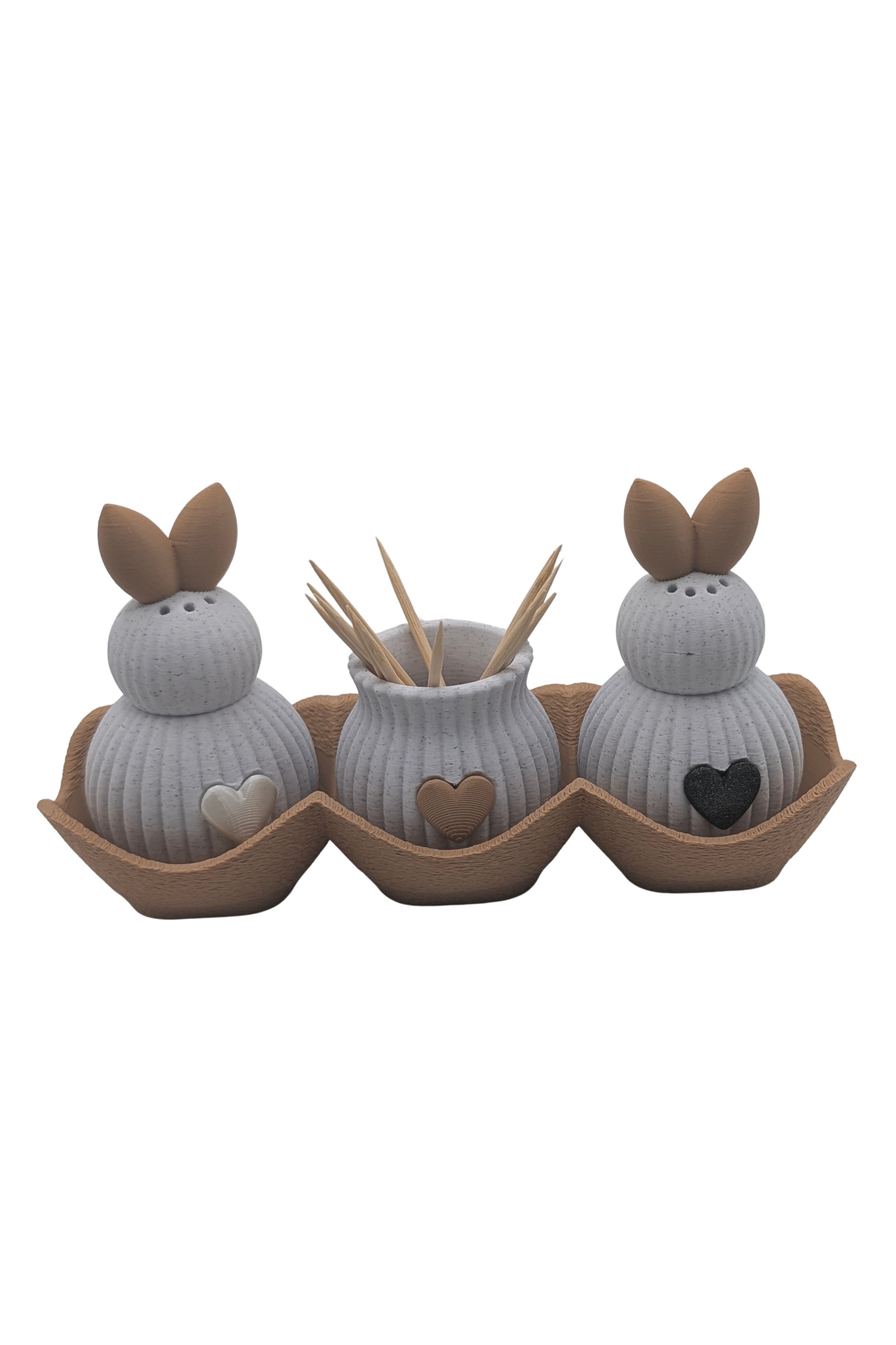 Hasenstreuer‑Set im 3er‑Eierkarton