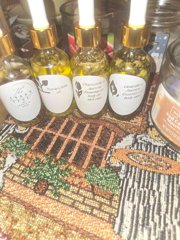 Natural Essential oil Rosemary hair oil Romero body oil Chamomile body oil,  Jasmine body oil Lavander body oil