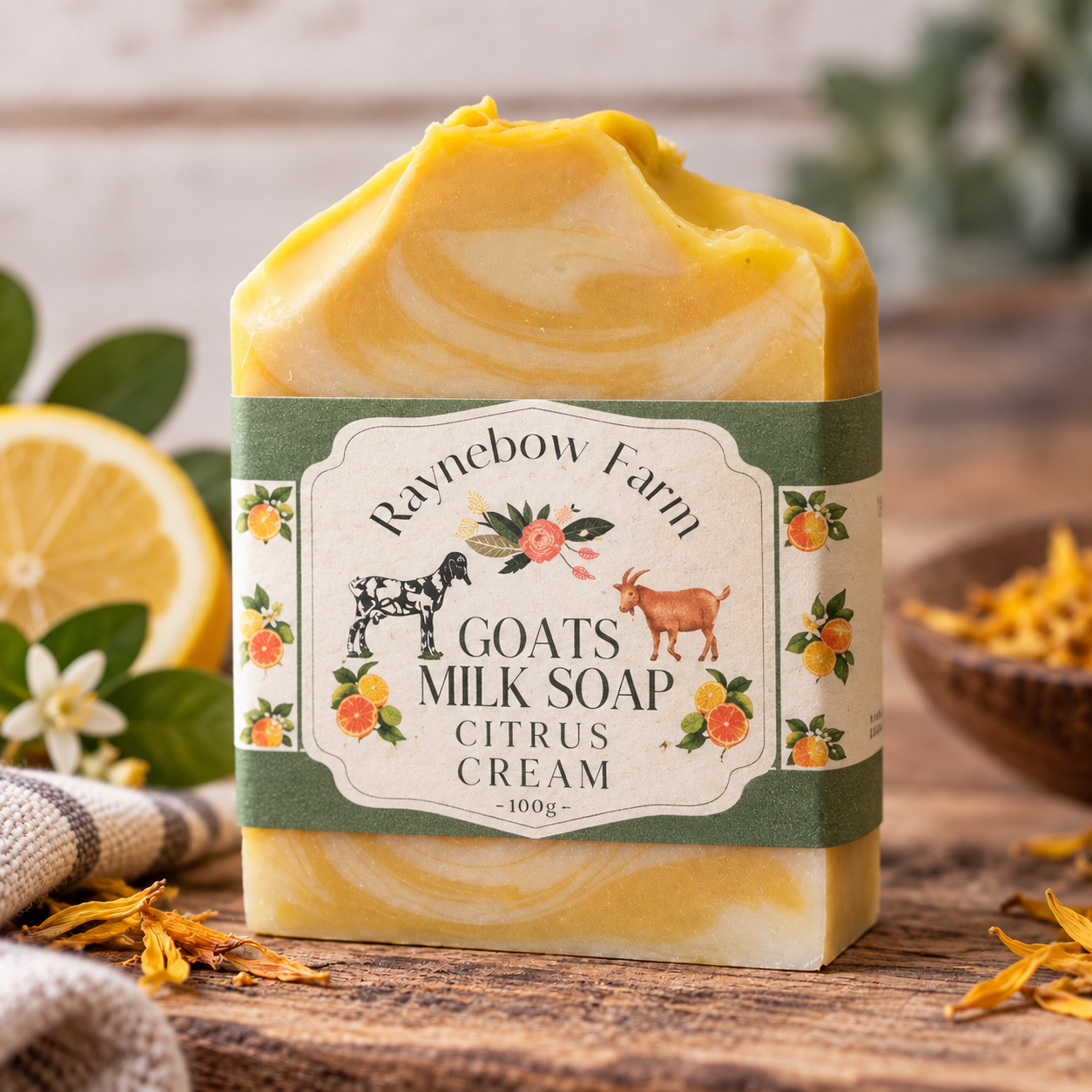 🍋 Citrus Cream — Goat Milk Soap