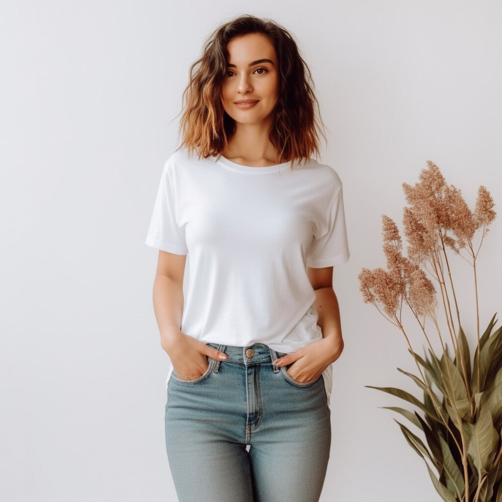 Blonde Model Multi Color T-Shirt Mockups 184pcs.