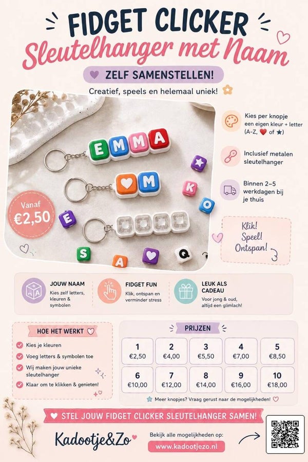 Fidget clicker sleutelhanger