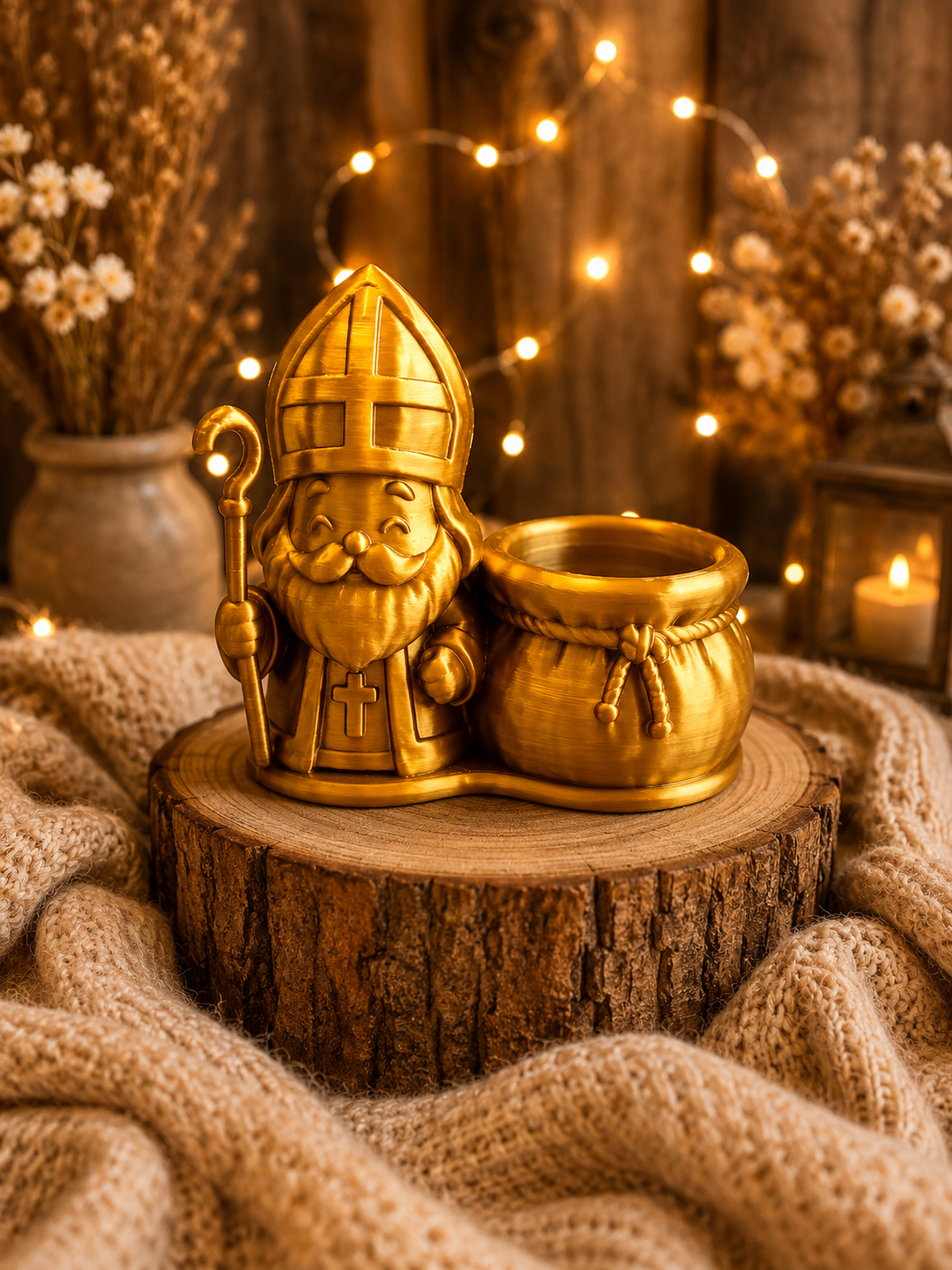 Sinterklaas LED-theelichthouder