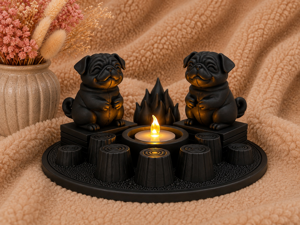 🔥🐶 Campfire Buddies – Engelse Bulldogs 🐶🔥