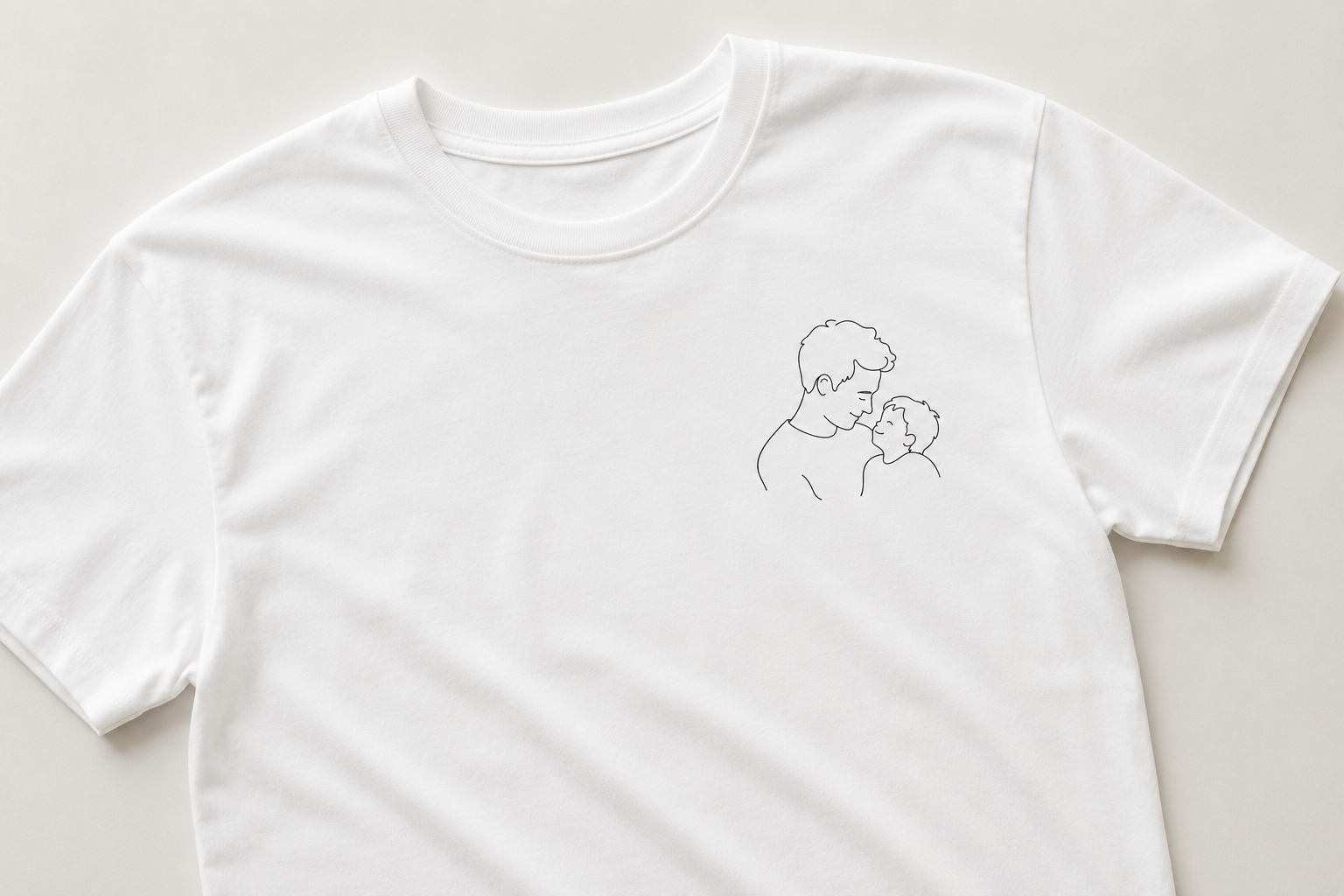 T shirt vaderdag lijntekening