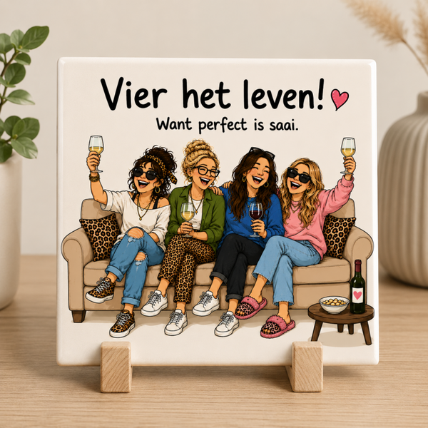 Tegel vier het leven