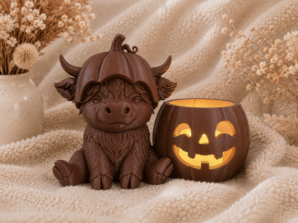 🎃🐮 Pumpkin Cuties – Schotse Hooglander 🐮🎃