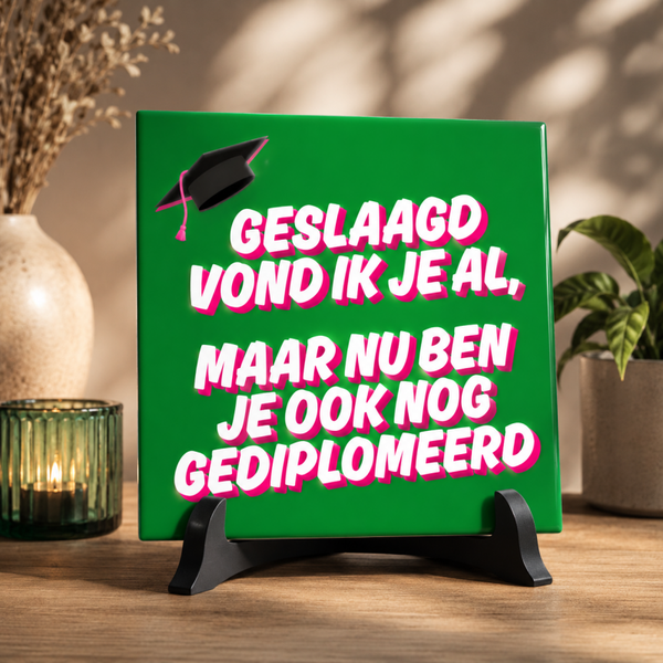Tegel geslaagd