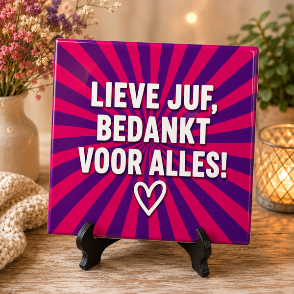 Tegel lieve juf bedankt voor alles