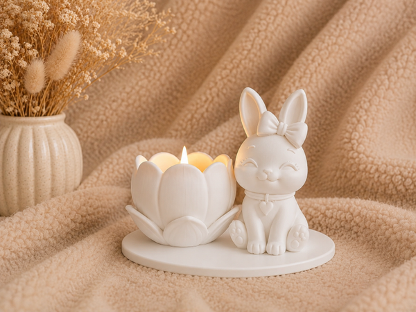 🐰🎀 Little Friends, Big Warmth – Konijntje met Strikje 🎀🐰