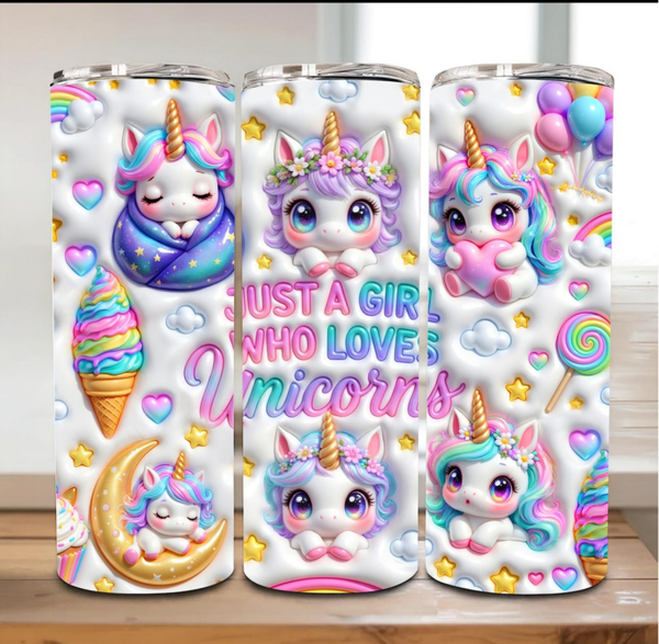 RVS Unicorn Tumbler 20 oz – Voor Warme & Koude Dranken 🦄✨