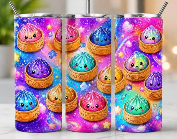 RVS Galaxy Dumpling Tumbler 20 oz – Voor Warme & Koude Dranken 🌌🥟