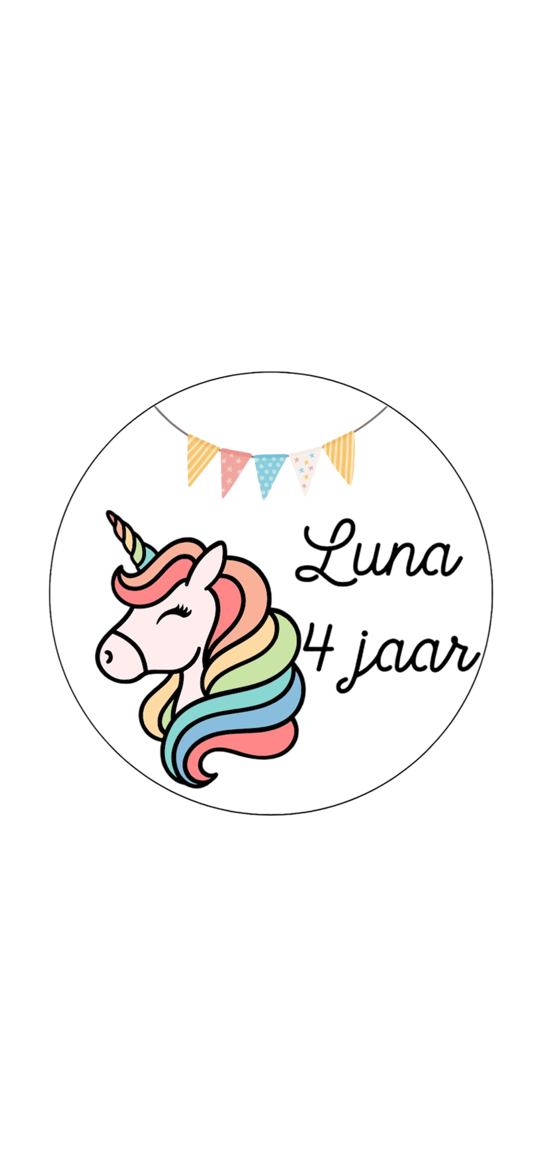 Verjaardagssticker rond