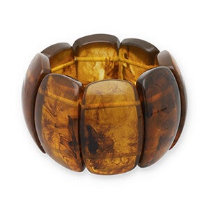 Resin armband- Transparent amber brown