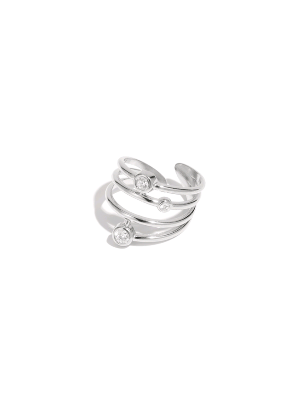 Classy statement ring - Zilver