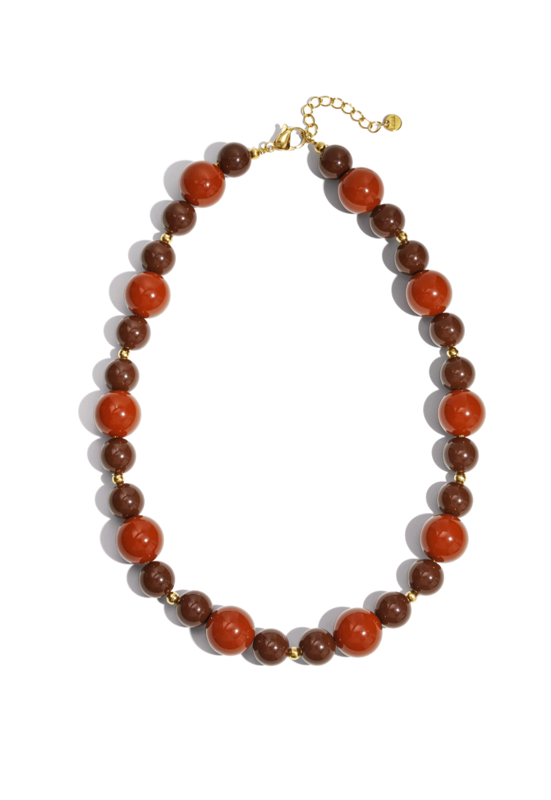 Kralen ketting - Bruin/Rood