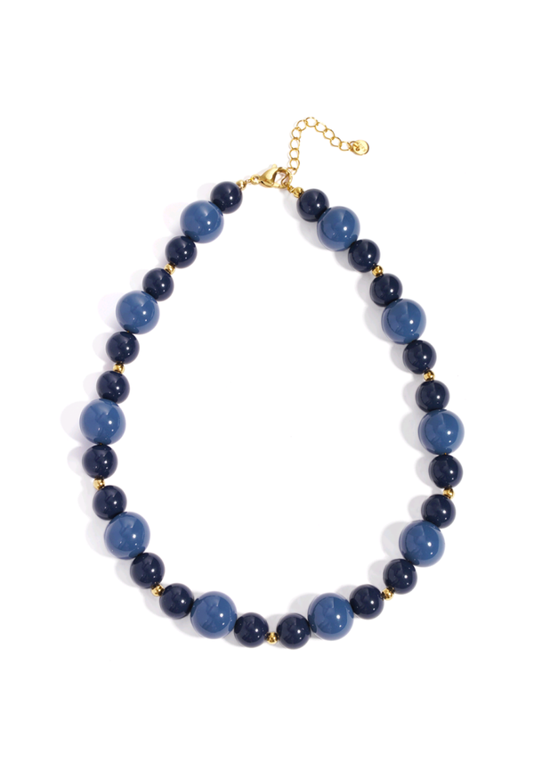 Kralen ketting - Blauw