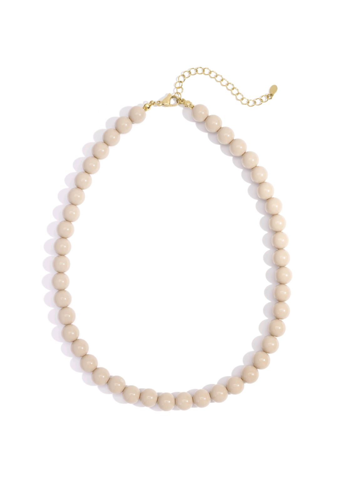 Bold kralenketting - Beige