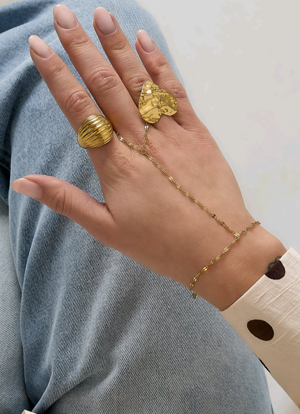Hand chain goud