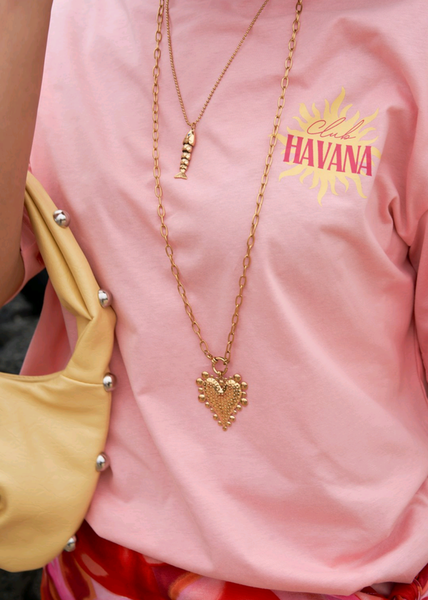 Chunky lange hart ketting