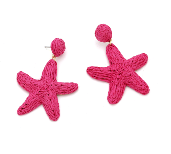 Seastar raffia statement - Roze