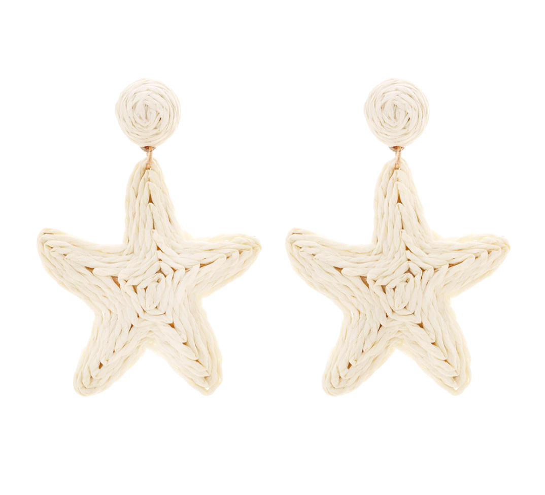 Seastar raffia statement - Wit