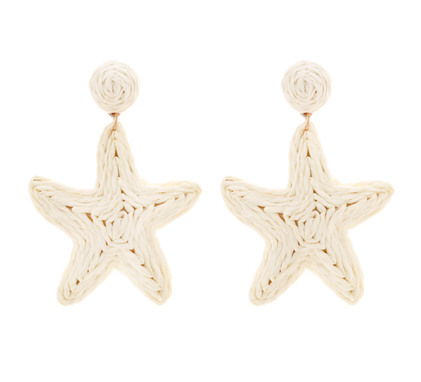 Seastar raffia statement - Wit