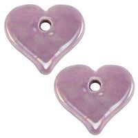 Keramiek hartjes groot - Purple