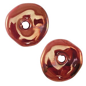 Keramiek discs - Harvest orange brown