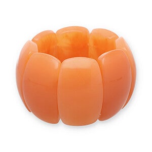 Resin retro armband - Flame orange