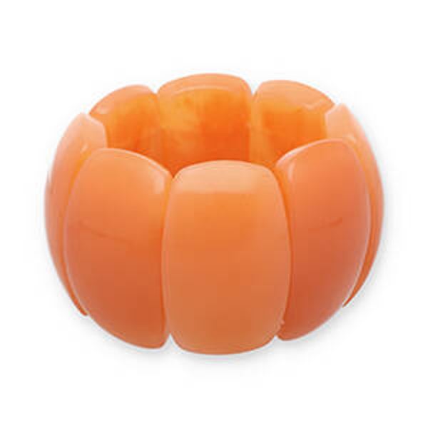 Resin retro armband - Flame orange