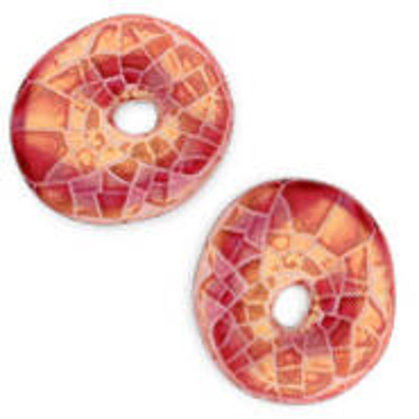 Keramiek discs - Magenta pink