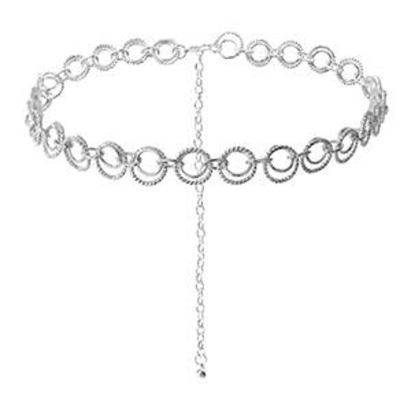 Heupketting dubbele ring - Zilver