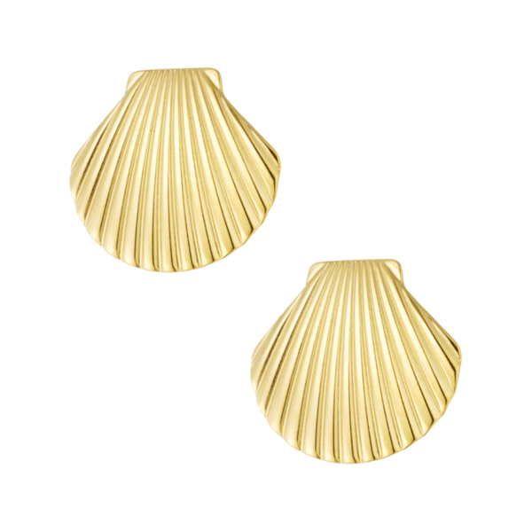 Schelpen oorbel - Goud