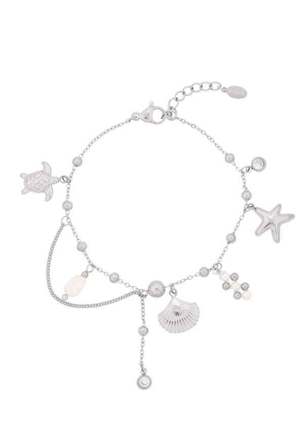 Beach days armband - zilver