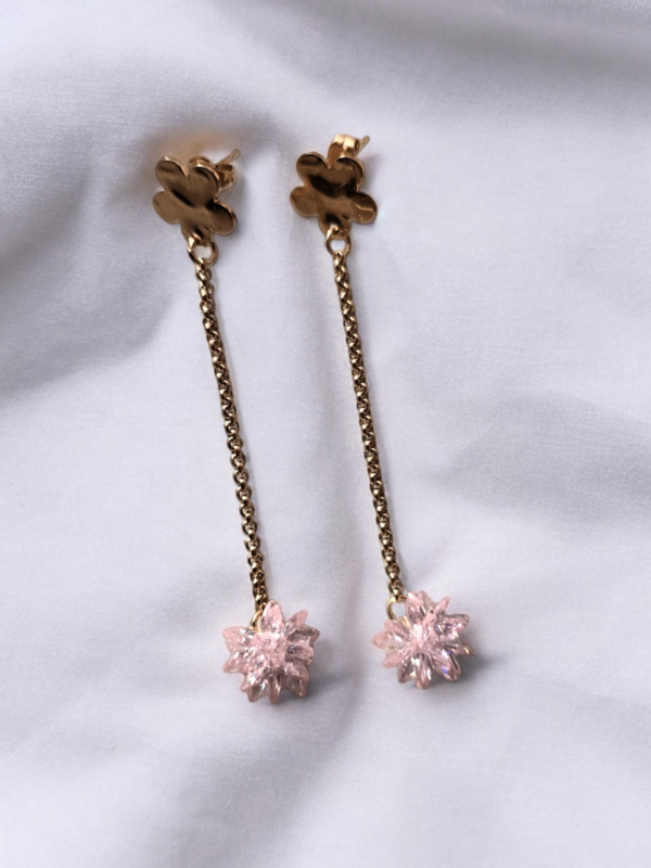 Zirkonia statement hangers Roze