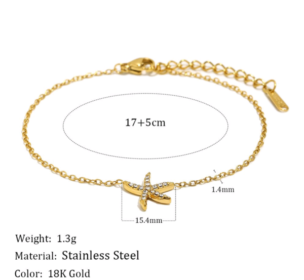 Seastar Armband goud