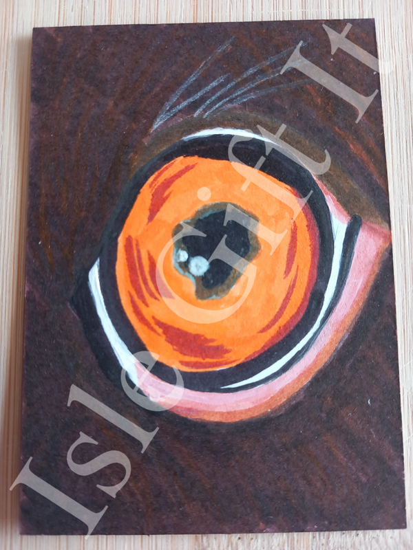 ACEO "Eye will be Watching!" - Acrylic Marker, Paint & Pen