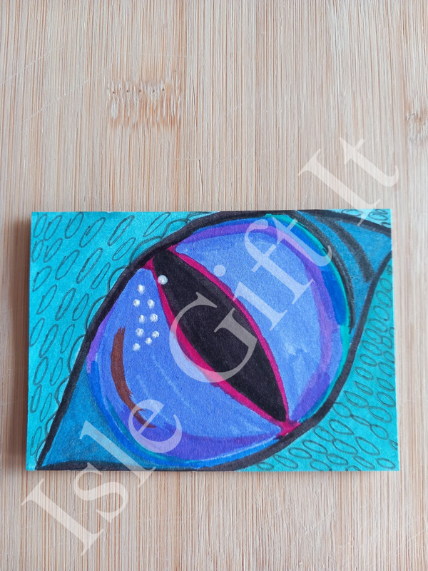 ACEO "Mermaids Dragon" - Acrylic Markers, Paint, Line Pens, Posca