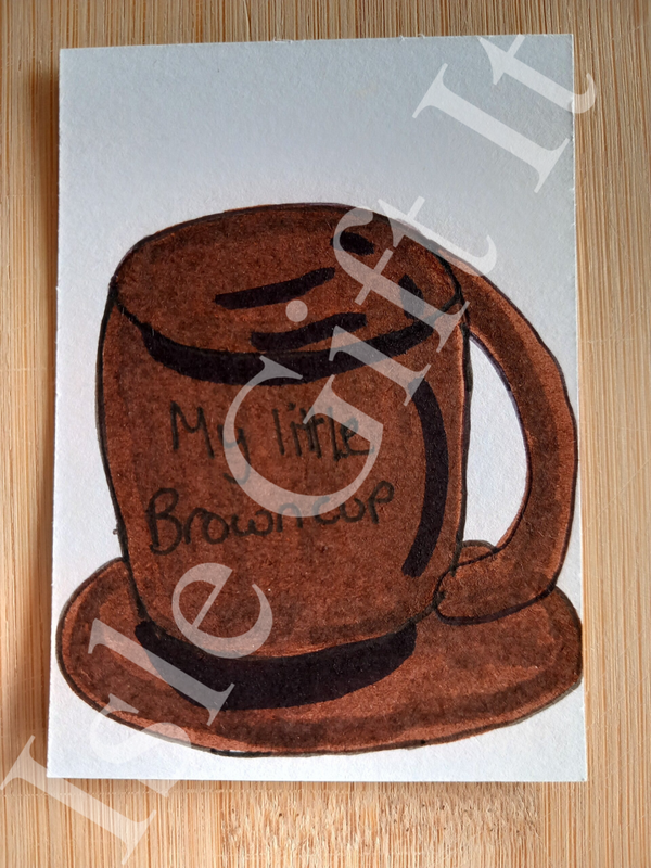 ACEO Brown Cup
