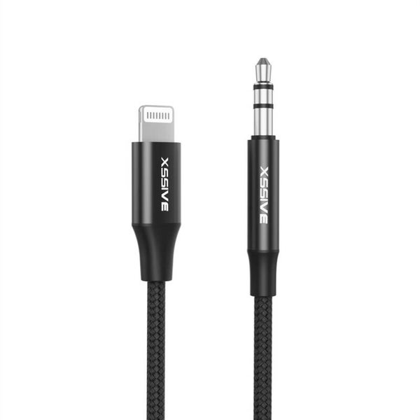 Xssive Braided Aux Cable 8-Pin to 3.5 Aux 1m
