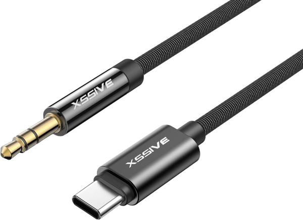 Xssive Braided Aux Cable Usb C to 3.5 Aux 1m
