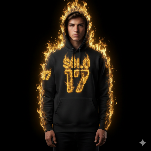 🔥 SOLO 17 Hoodie – Where Fire Meets Identity