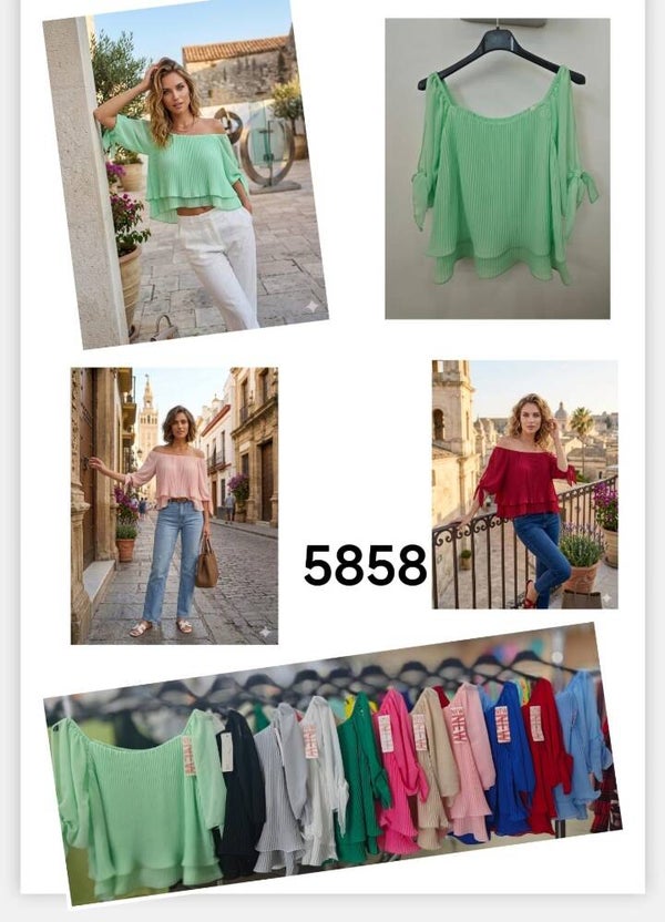 Blusa plisada