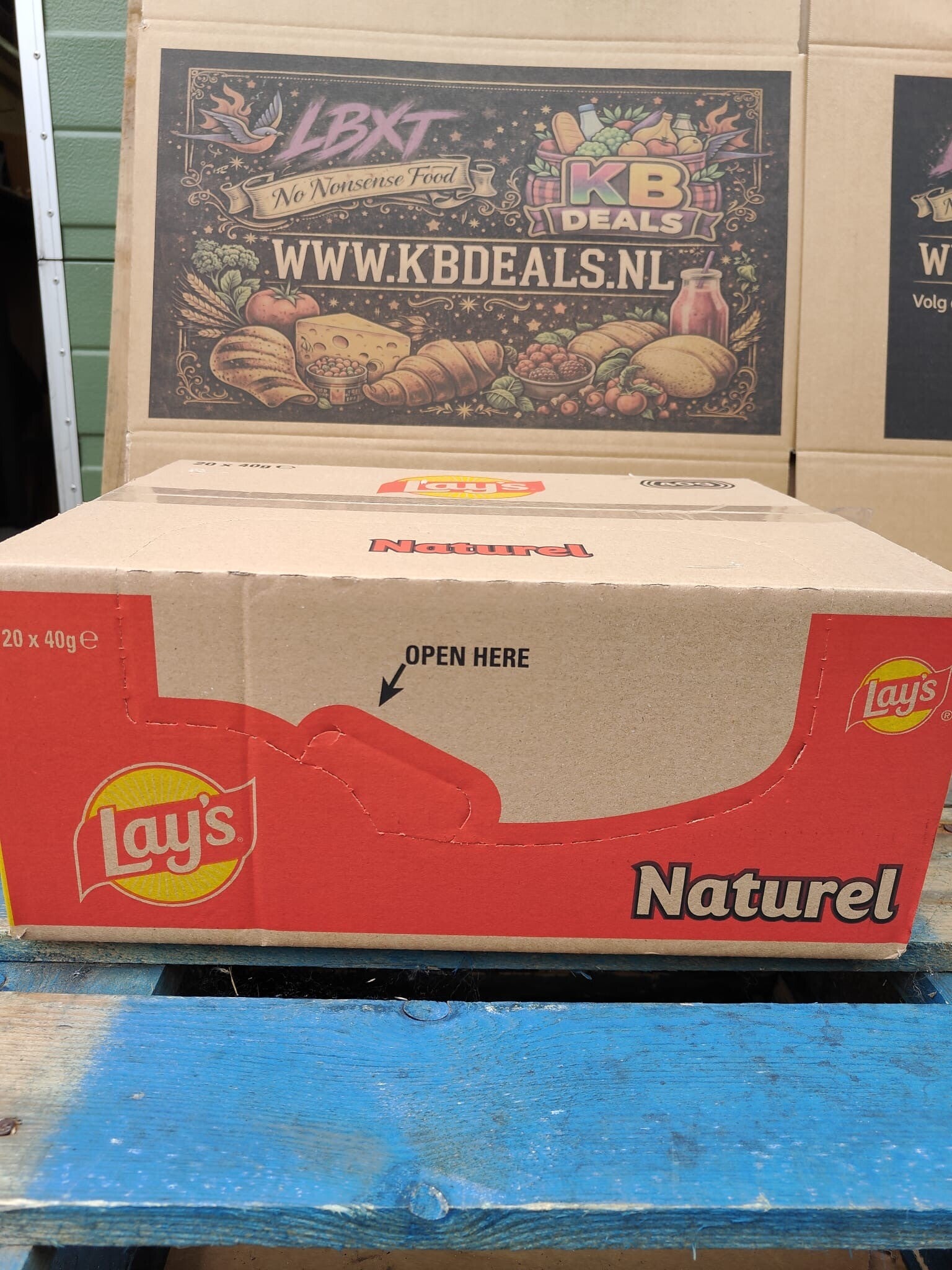 Lays naturel chips doos 20x40gr