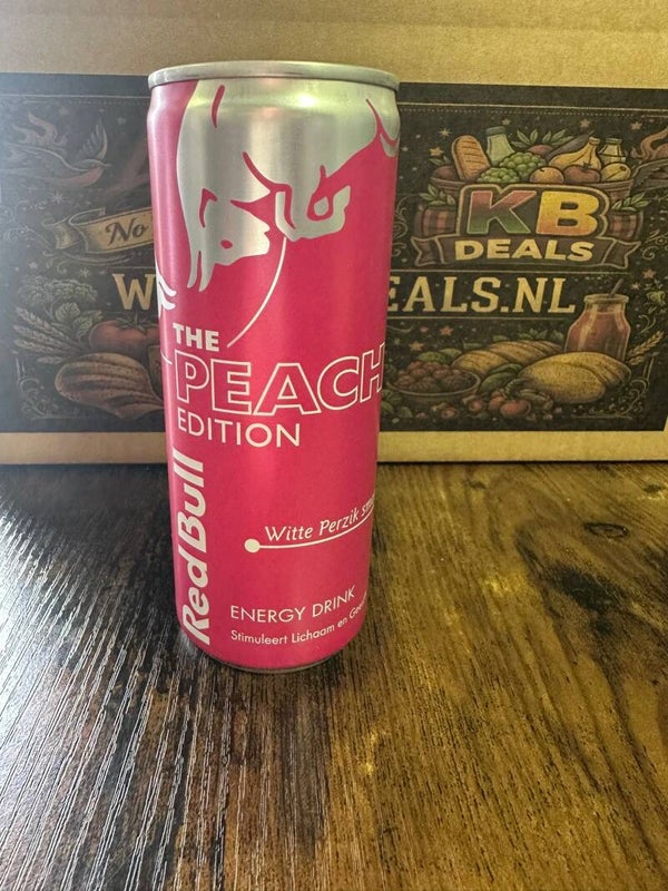 Red Bull: peach witte perzik smaak 250ml [inclusief statiegeld]