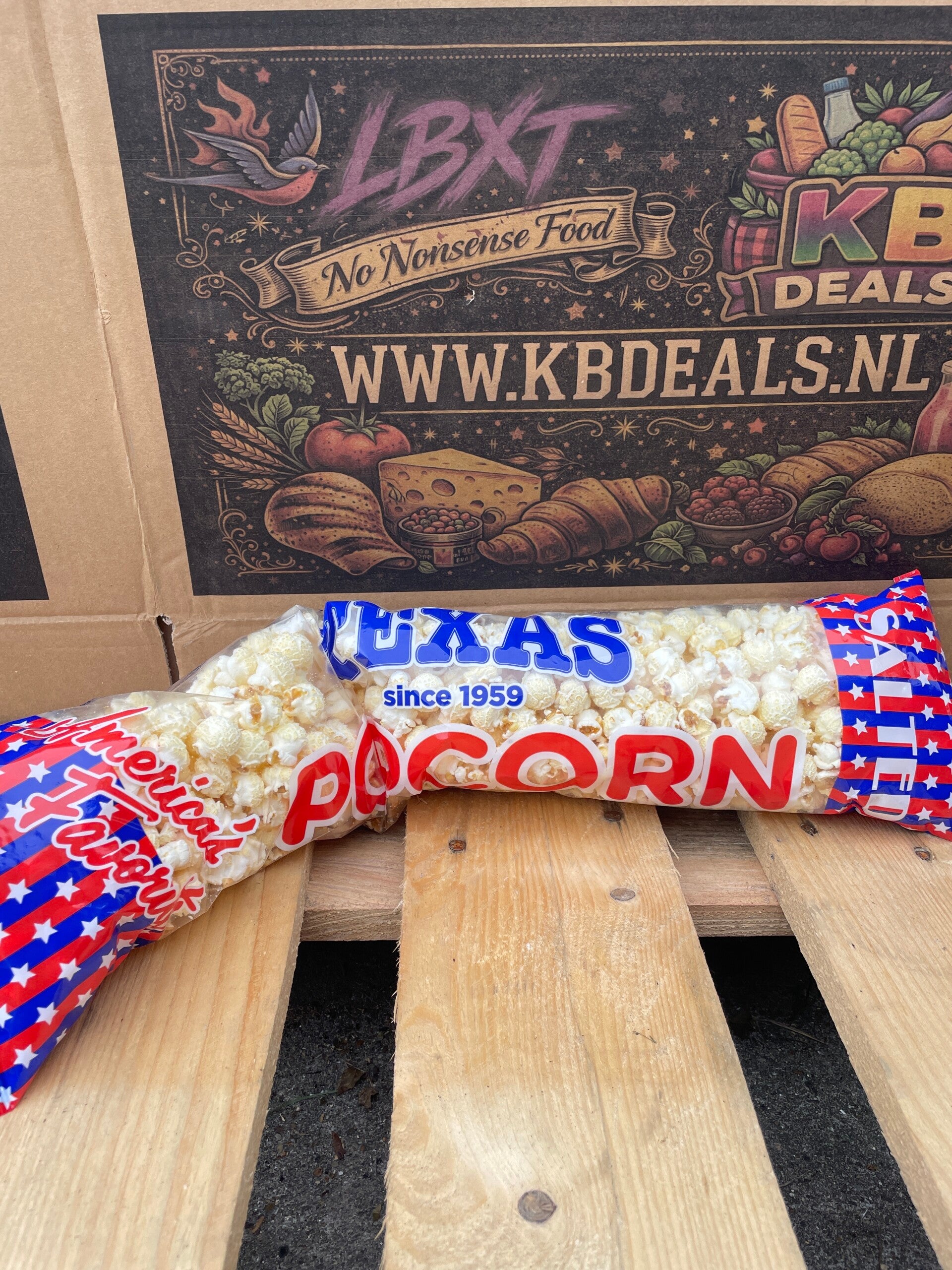 Popcorn zout Texas grote zak