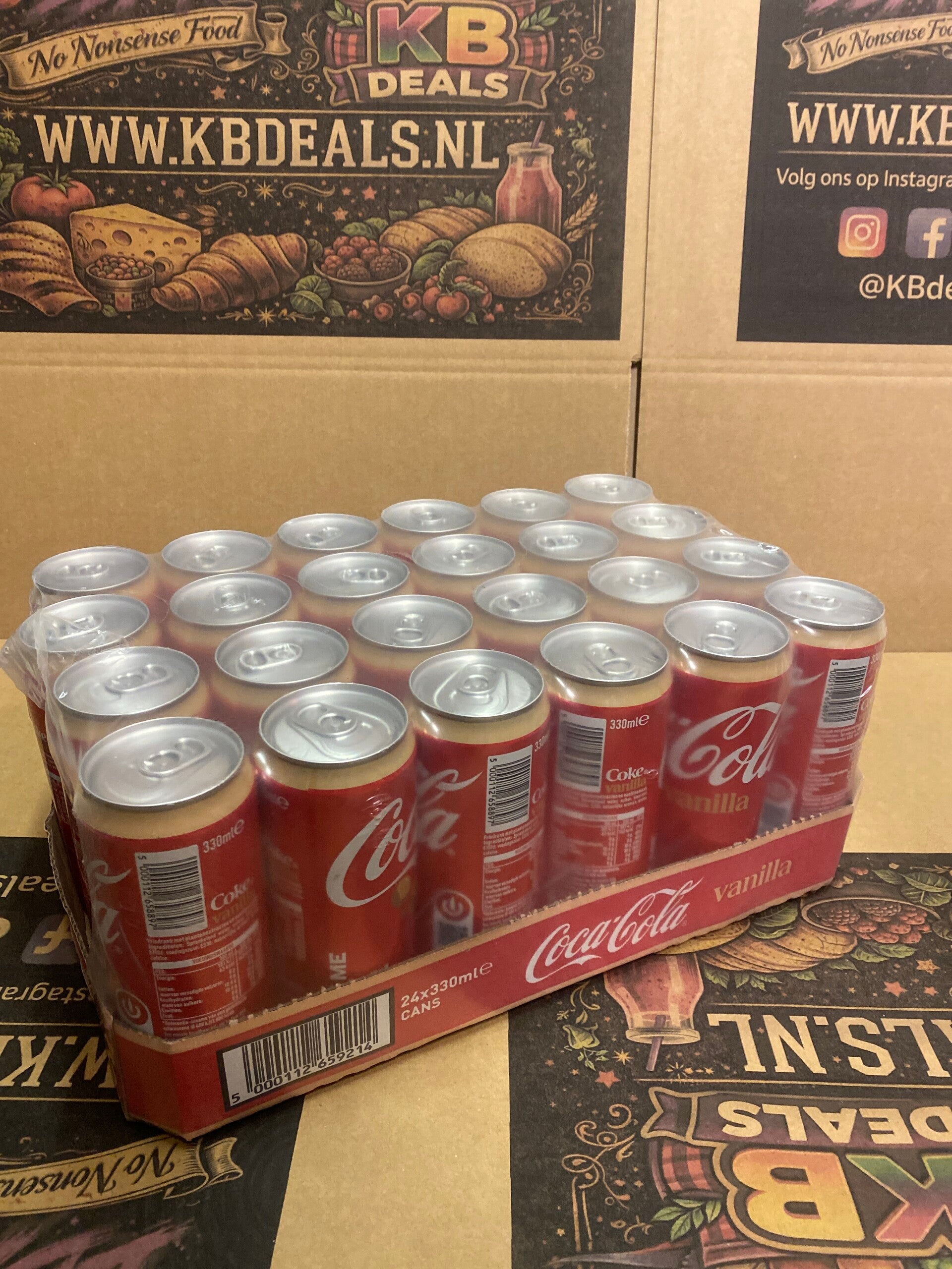 coca cola hele tray vanillie // nl blik incl statiegeld