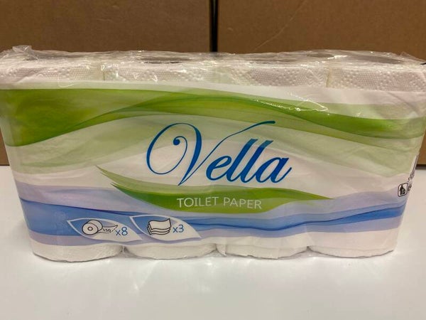 Vella toilet paper 8 rollen 3 laags