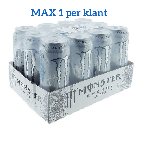 White monster energy tray *MAX 1 PER KLANT* incl statiegeld